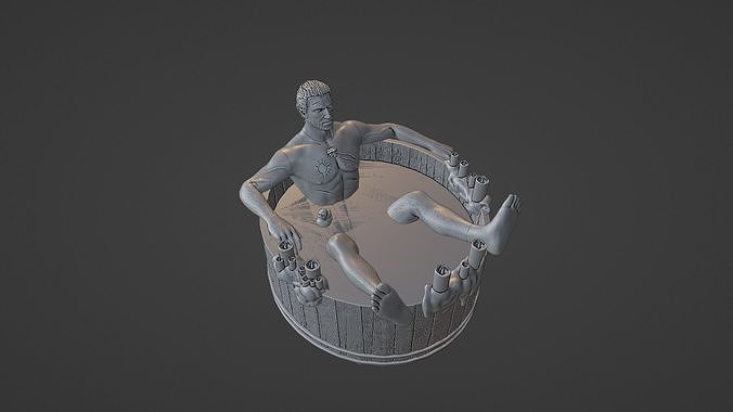 WITCHER 3 THE WILD HUNT GERALT IN BATH 3D print model