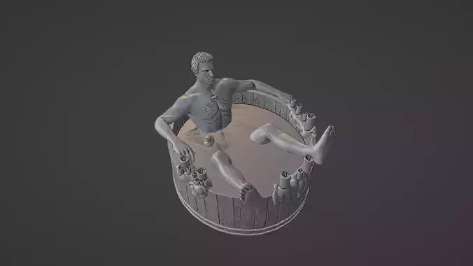 WITCHER 3 THE WILD HUNT GERALT IN BATH 3D print model