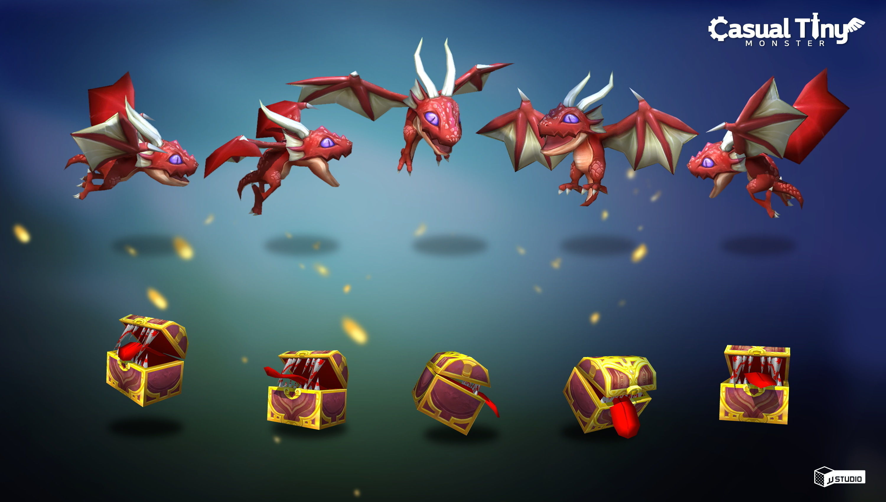 Casual Tiny Monster - Collection Pack 3 Low-poly 3D model_2