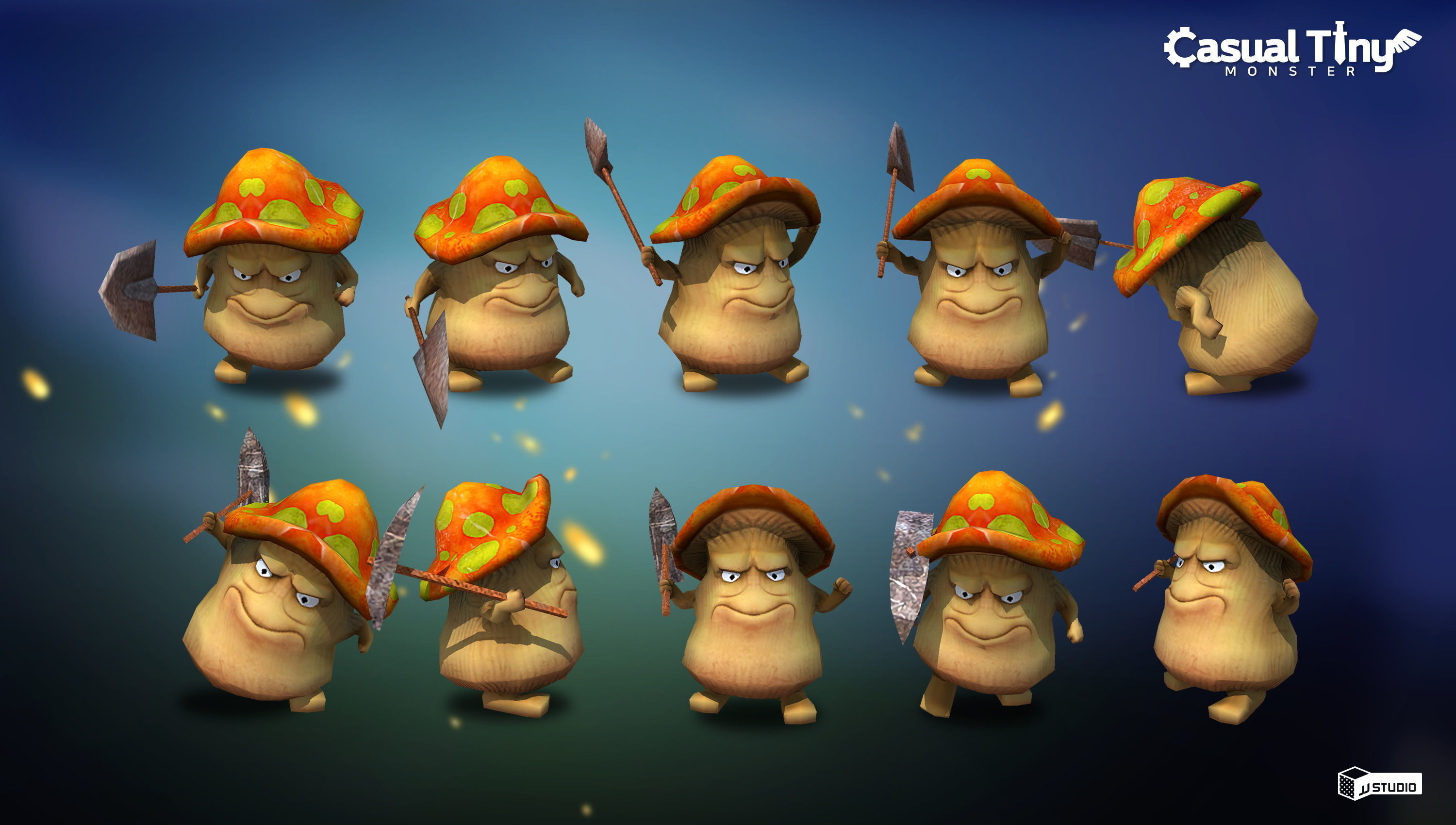 Casual Tiny Monster - Collection Pack 3 Low-poly 3D model_3