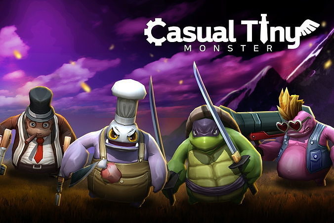 Casual Tiny Monster - Cooker Pack Low-poly 3D model