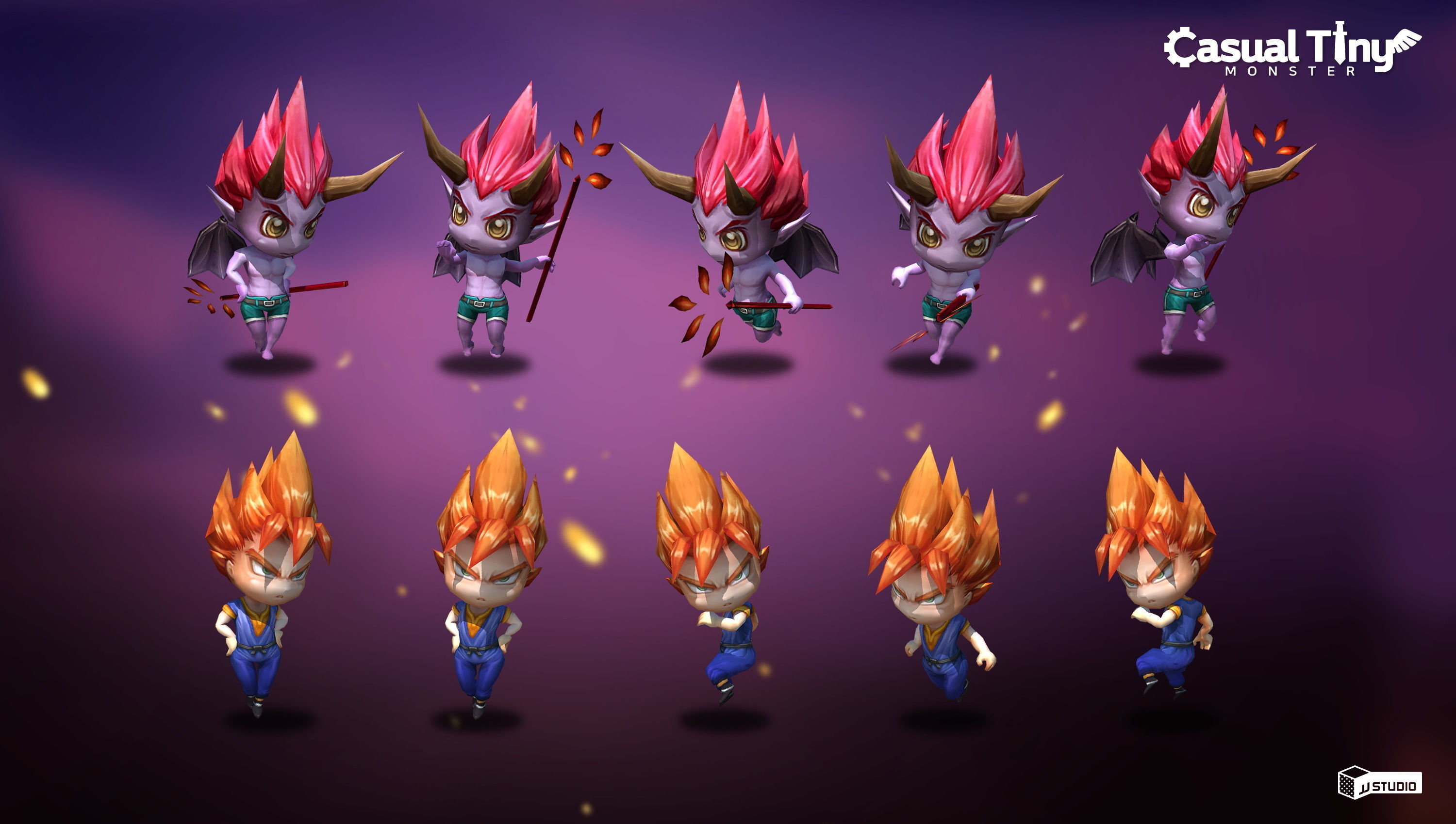 Casual Tiny Monster - Fairy Pack Low-poly 3D model_3