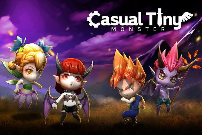 Casual Tiny Monster - Fairy Pack Low-poly 3D model