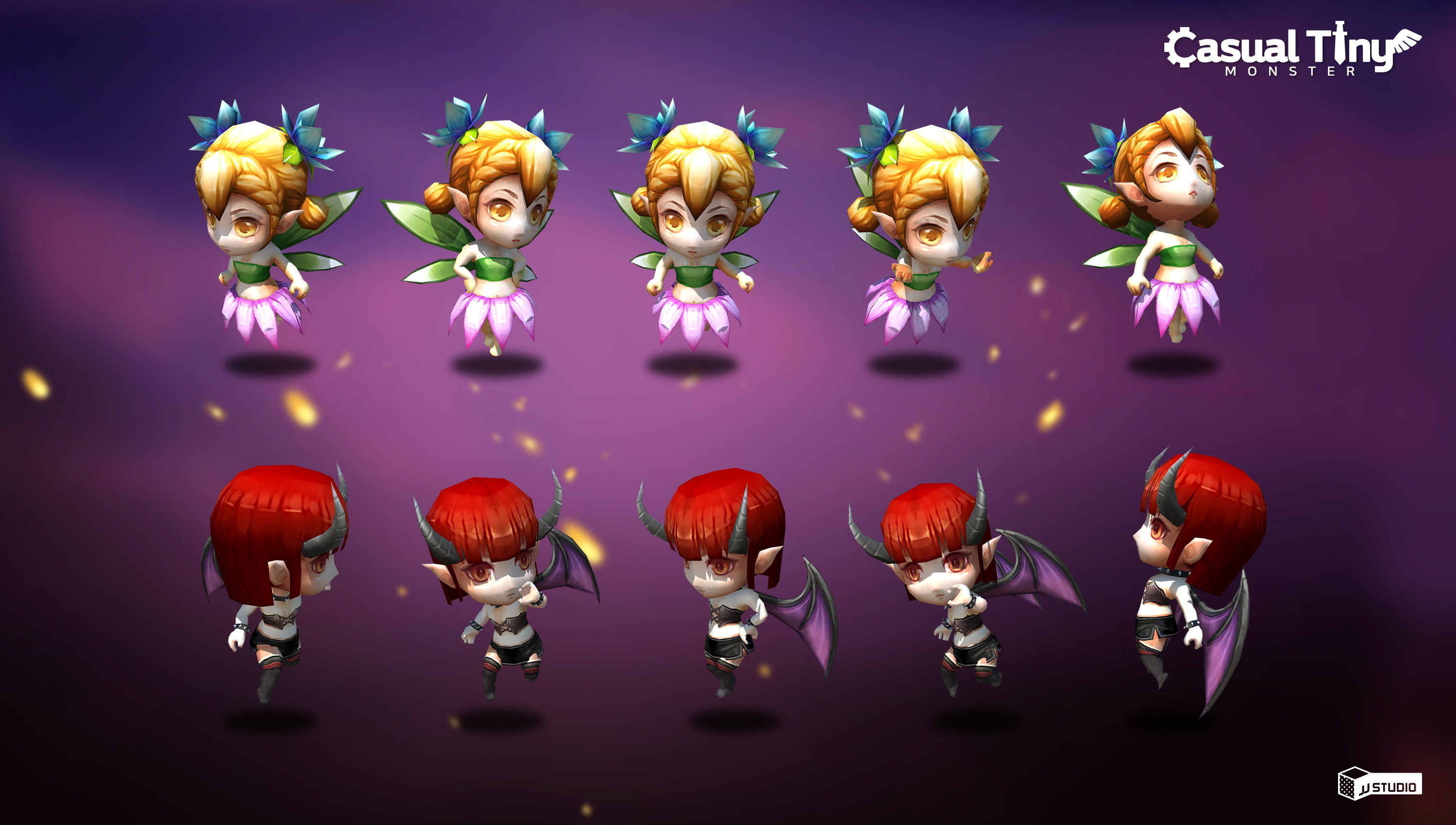 Casual Tiny Monster - Fairy Pack Low-poly 3D model_2