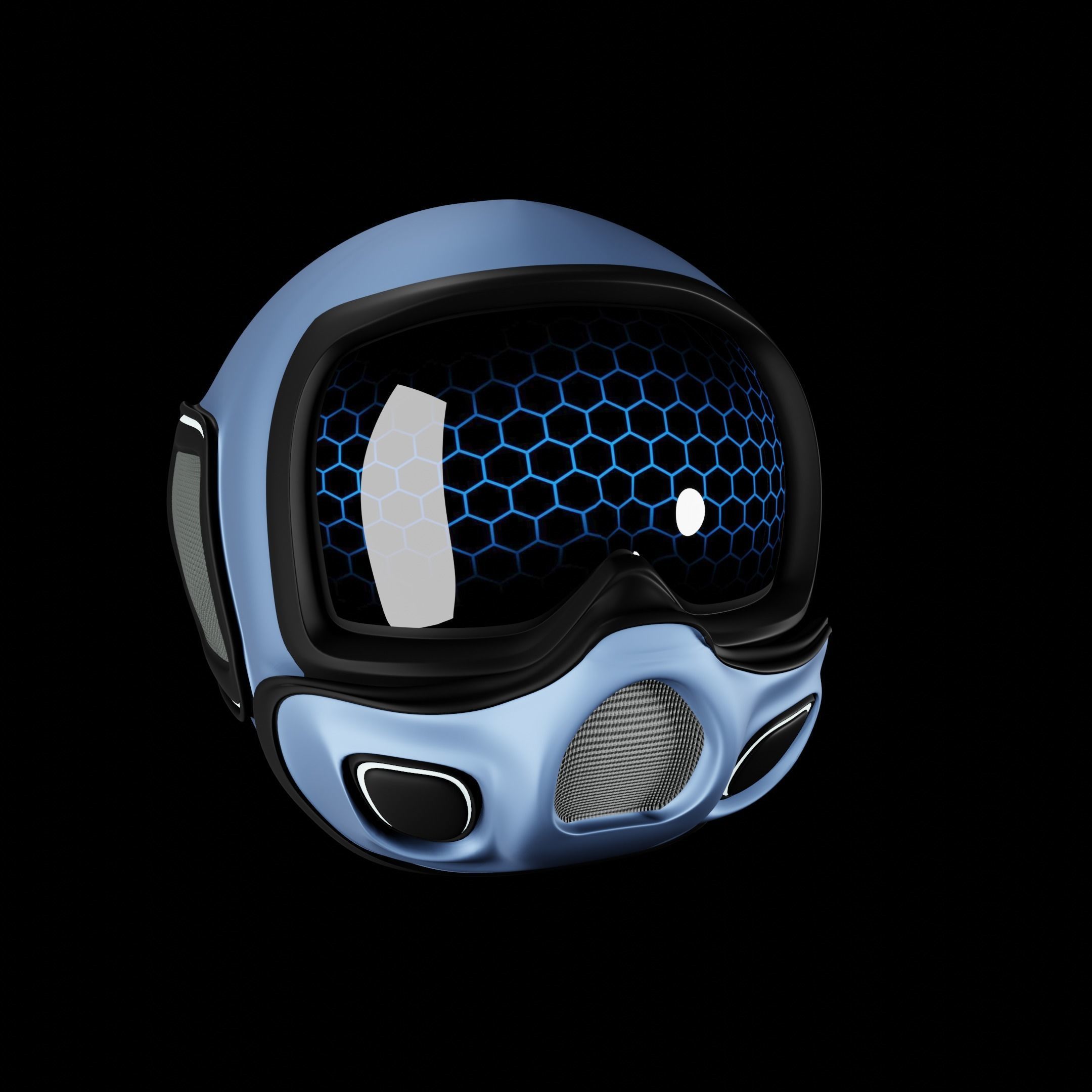 Robotic Helmet 3D model_1