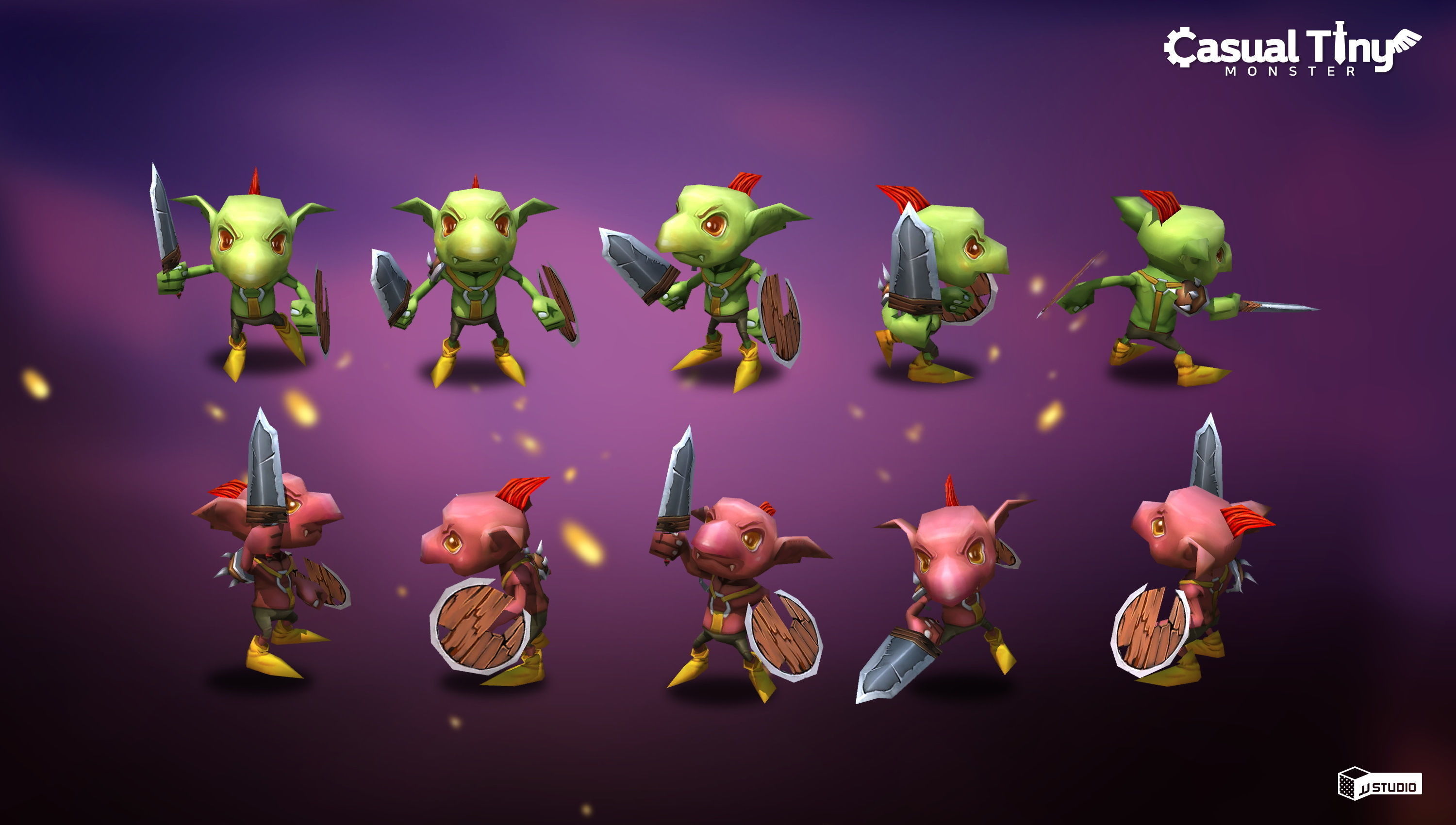 Casual Tiny Monster - Goblin Pack Low-poly 3D model_4