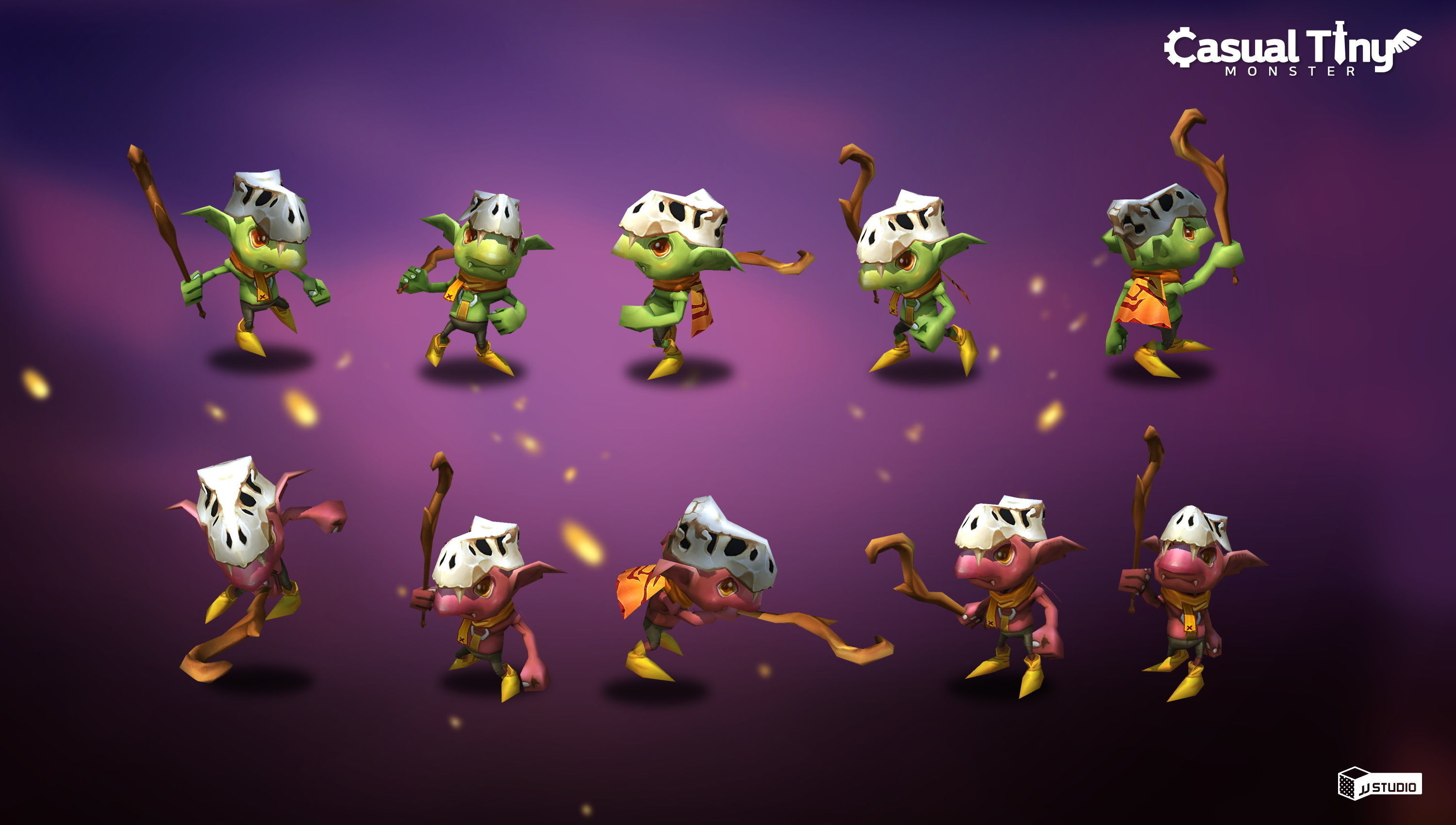 Casual Tiny Monster - Goblin Pack Low-poly 3D model_5