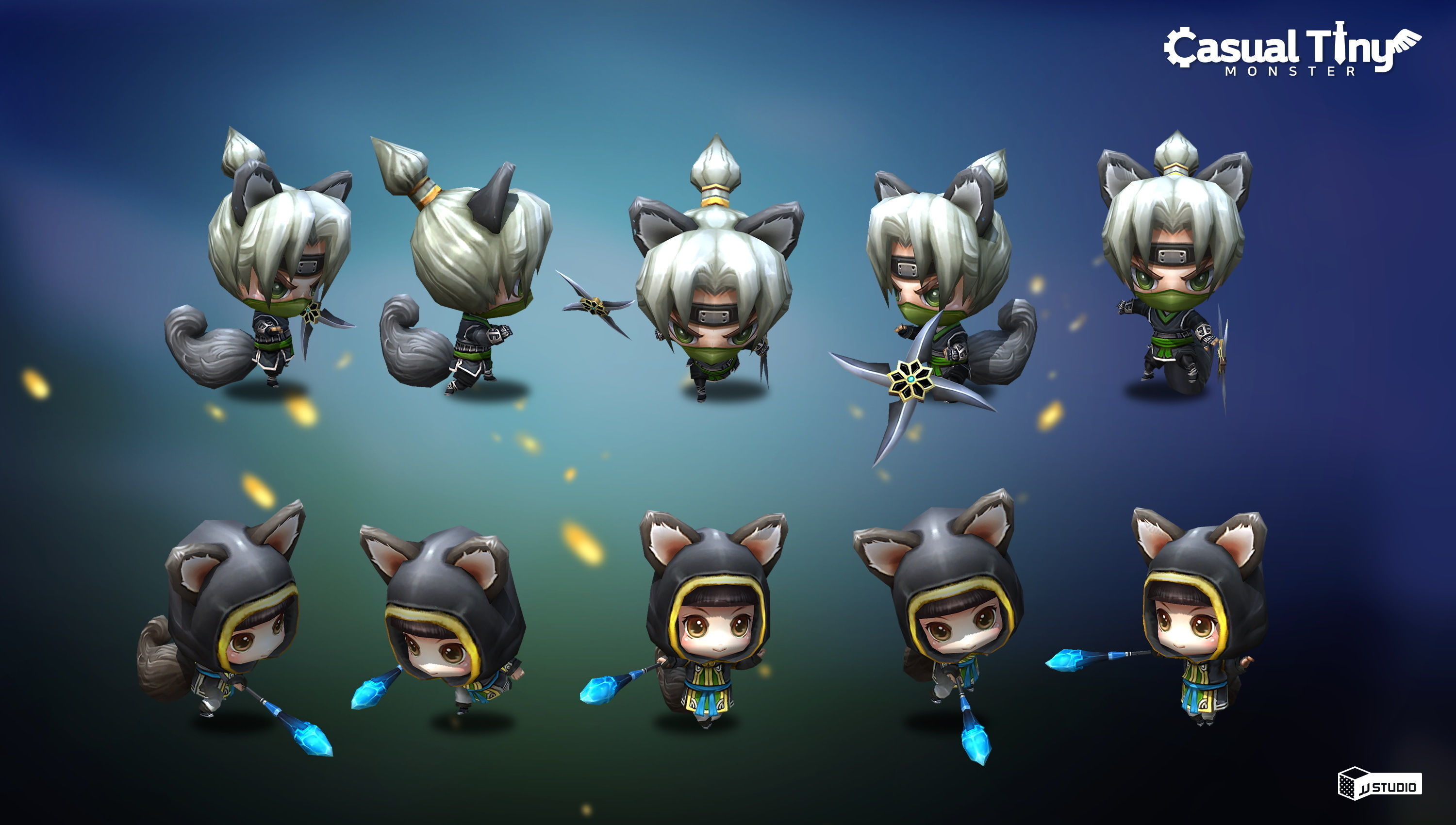 Casual Tiny Monster - Minimi Pack Low-poly 3D model_3