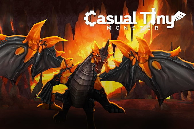 Casual Tiny Monster - Spineldragon Pack Low-poly 3D model