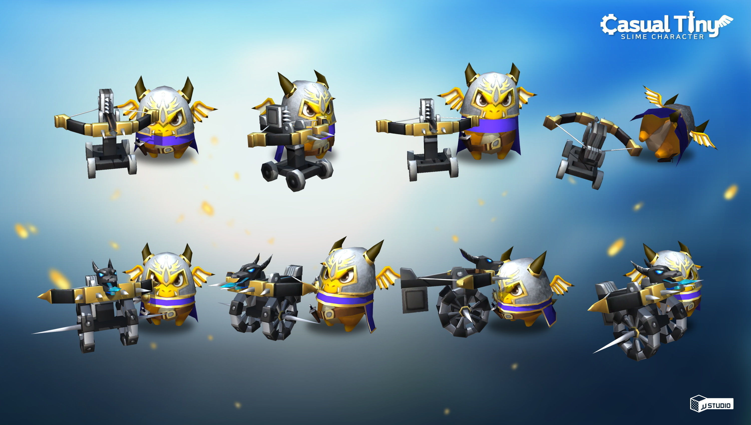 Casual Tiny Slime - Ballistar Pack Low-poly 3D model_4