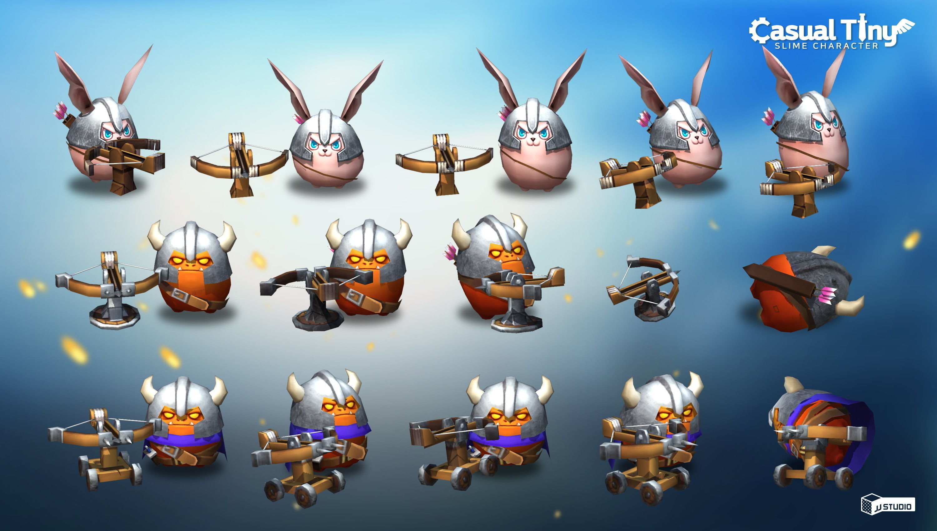 Casual Tiny Slime - Ballistar Pack Low-poly 3D model_3