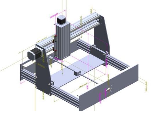 CNC milling 3 axis 3D model_1