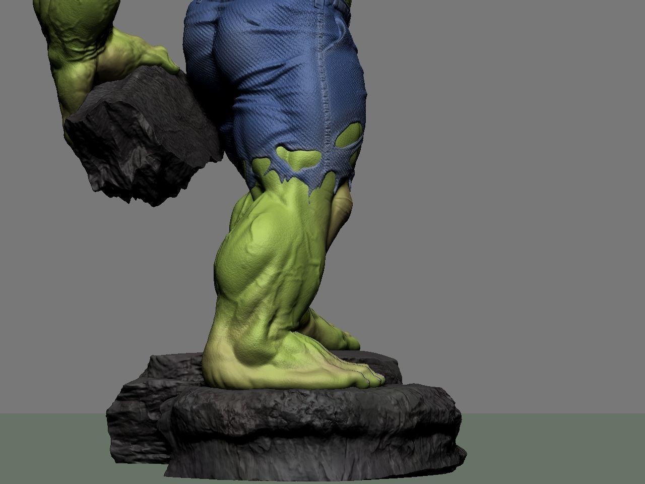 the hulk incredible statue 3D print model_42