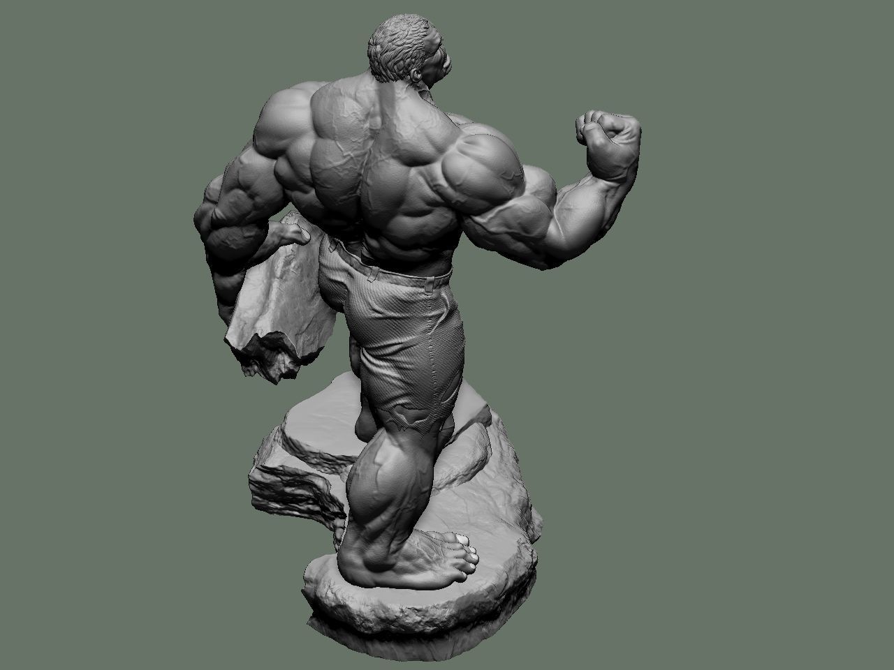 the hulk incredible statue 3D print model_59