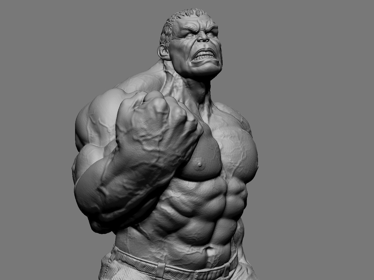the hulk incredible statue 3D print model_31