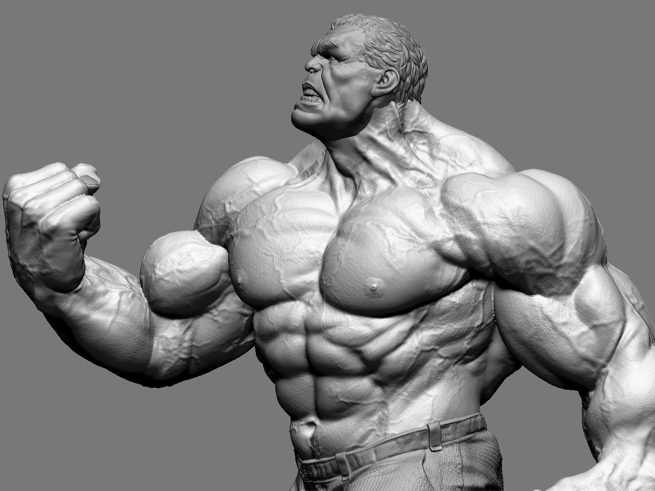 the hulk incredible statue 3D print model_19