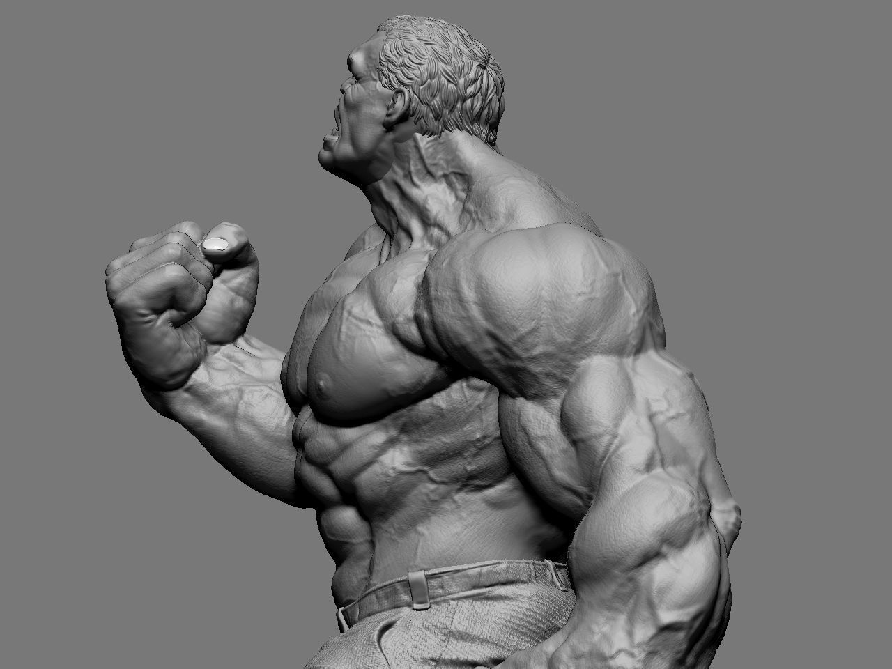 the hulk incredible statue 3D print model_21