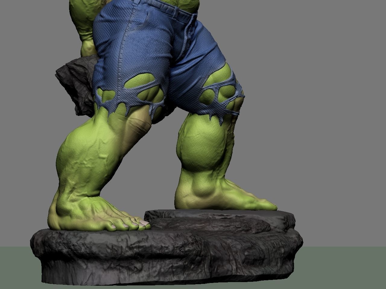 the hulk incredible statue 3D print model_44