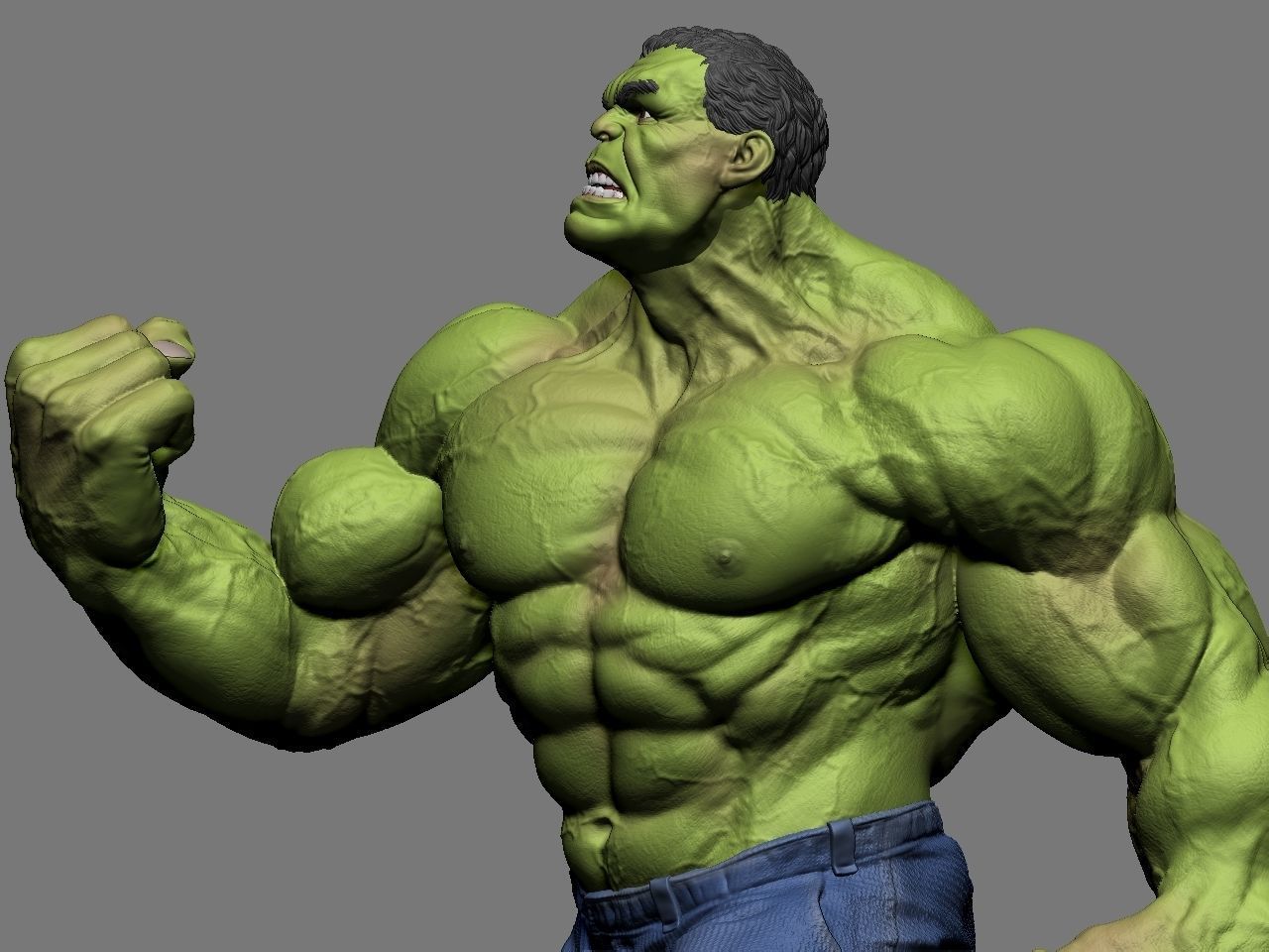 the hulk incredible statue 3D print model_18