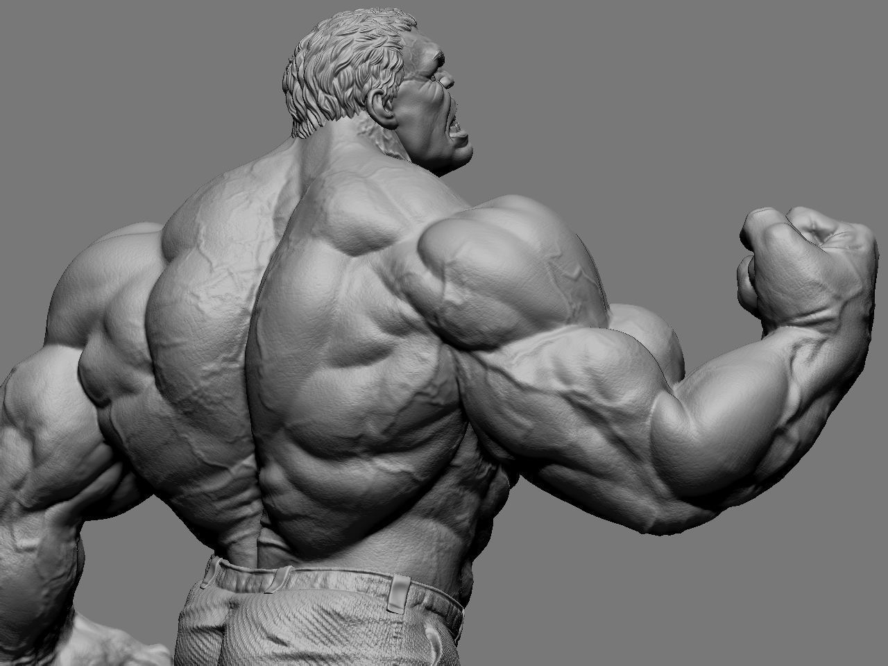the hulk incredible statue 3D print model_27