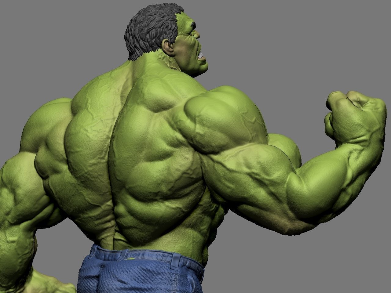 the hulk incredible statue 3D print model_26