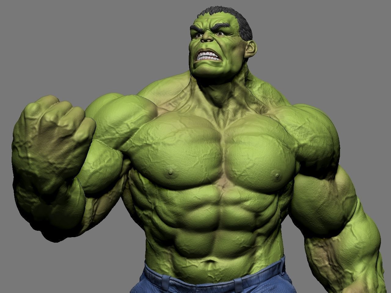 the hulk incredible statue 3D print model_16