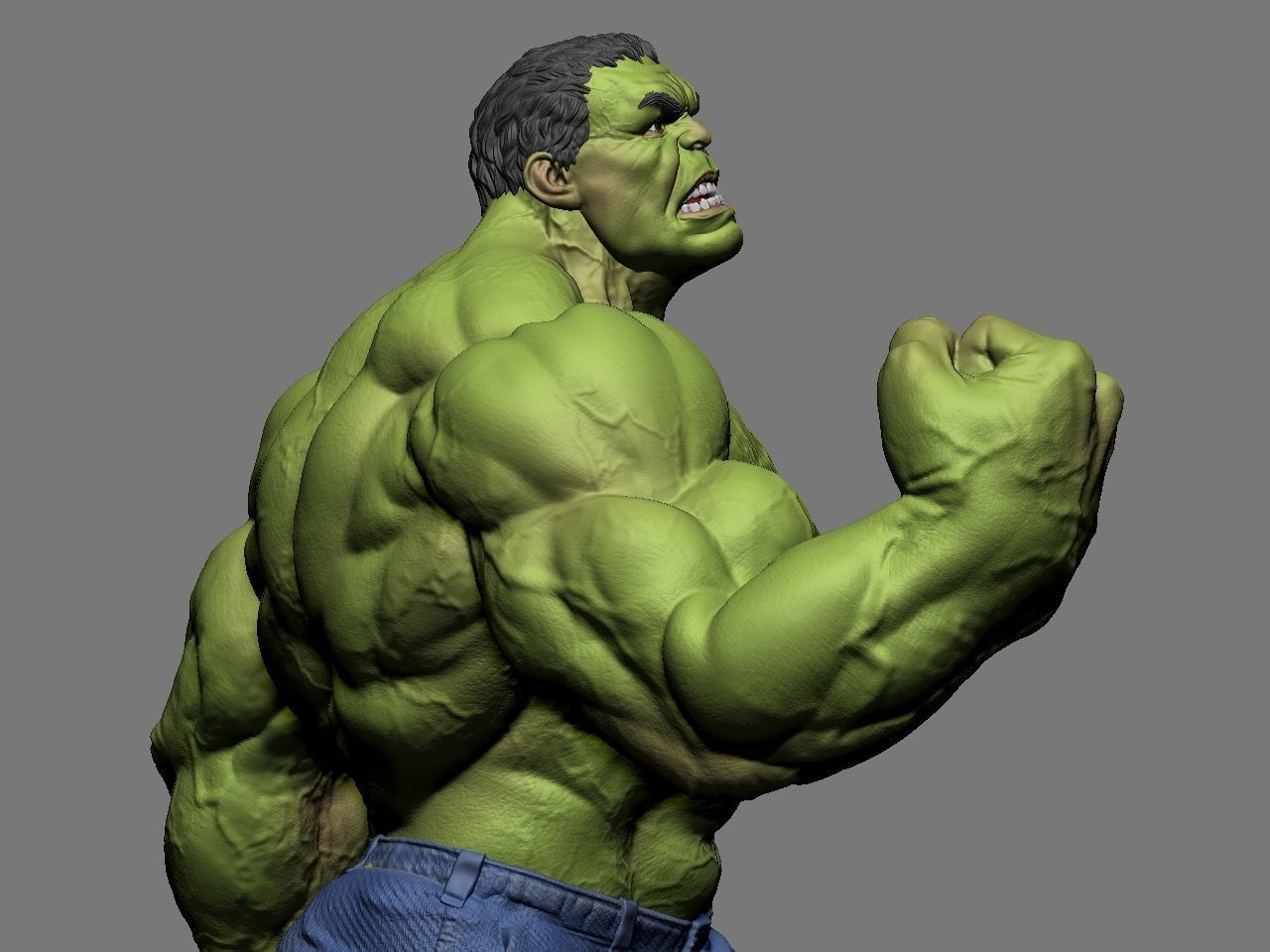 the hulk incredible statue 3D print model_28