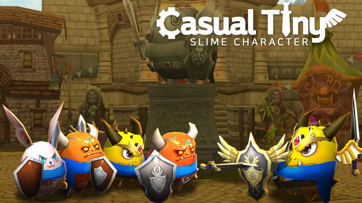 Casual Tiny Slime - Magic knight Pack Low-poly 3D model_0