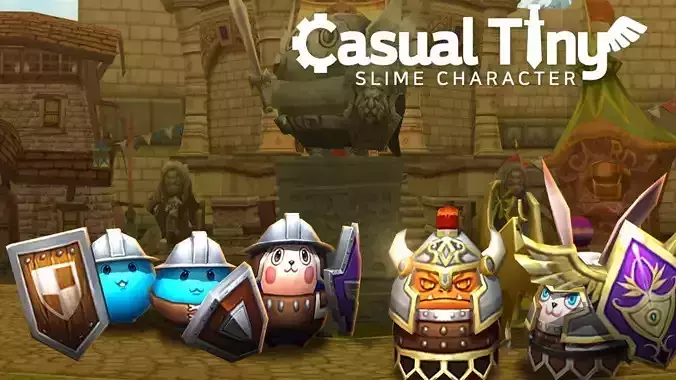 Casual Tiny Slime - Shield warrior Pack