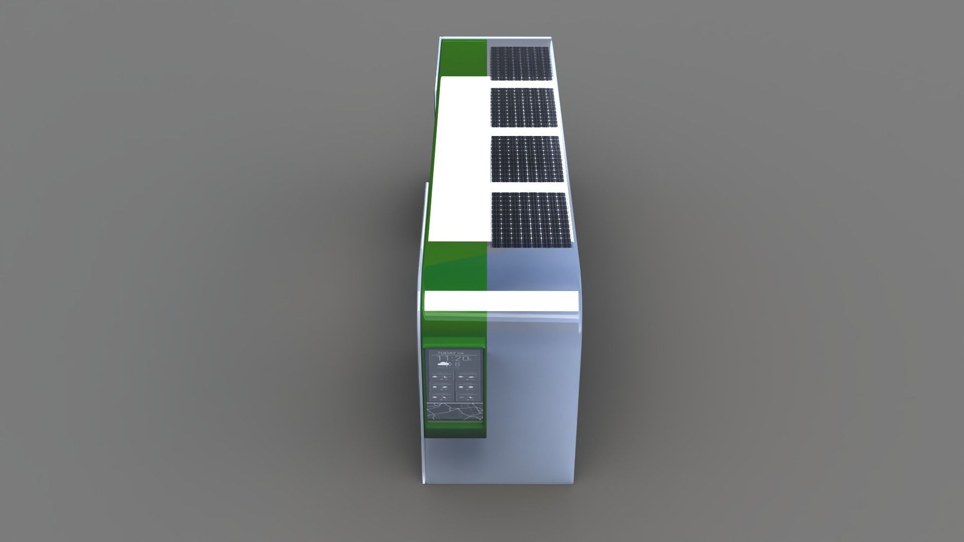 Bus Stop Low-poly 3D model_29