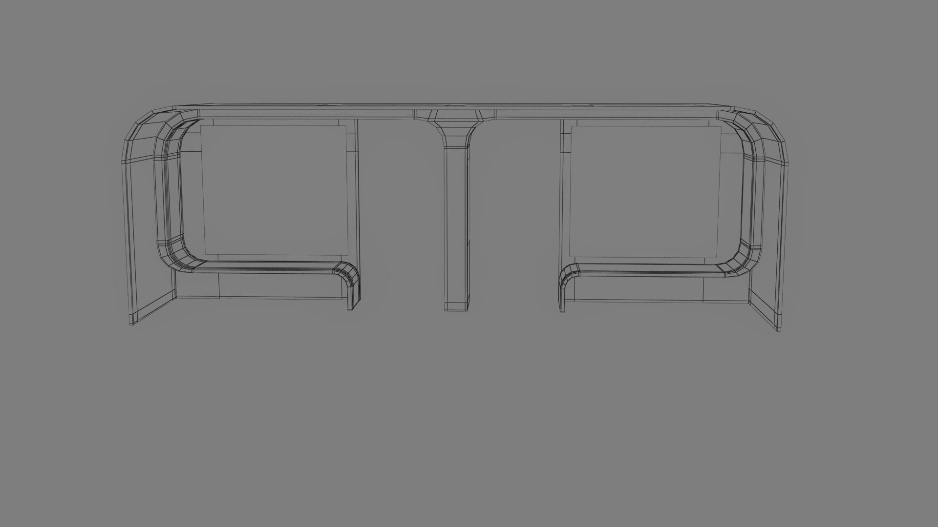 Bus Stop Low-poly 3D model_45