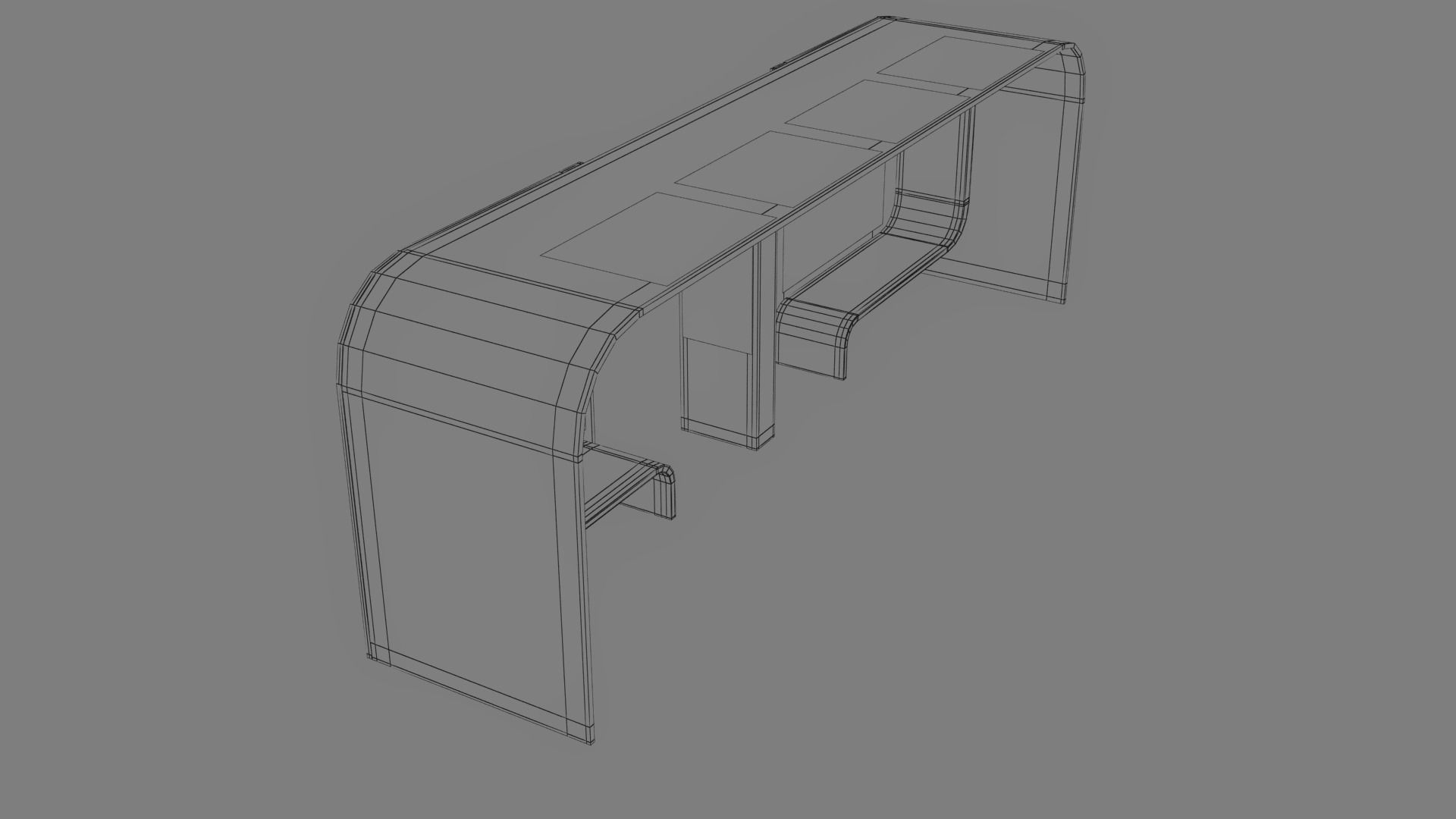 Bus Stop Low-poly 3D model_40