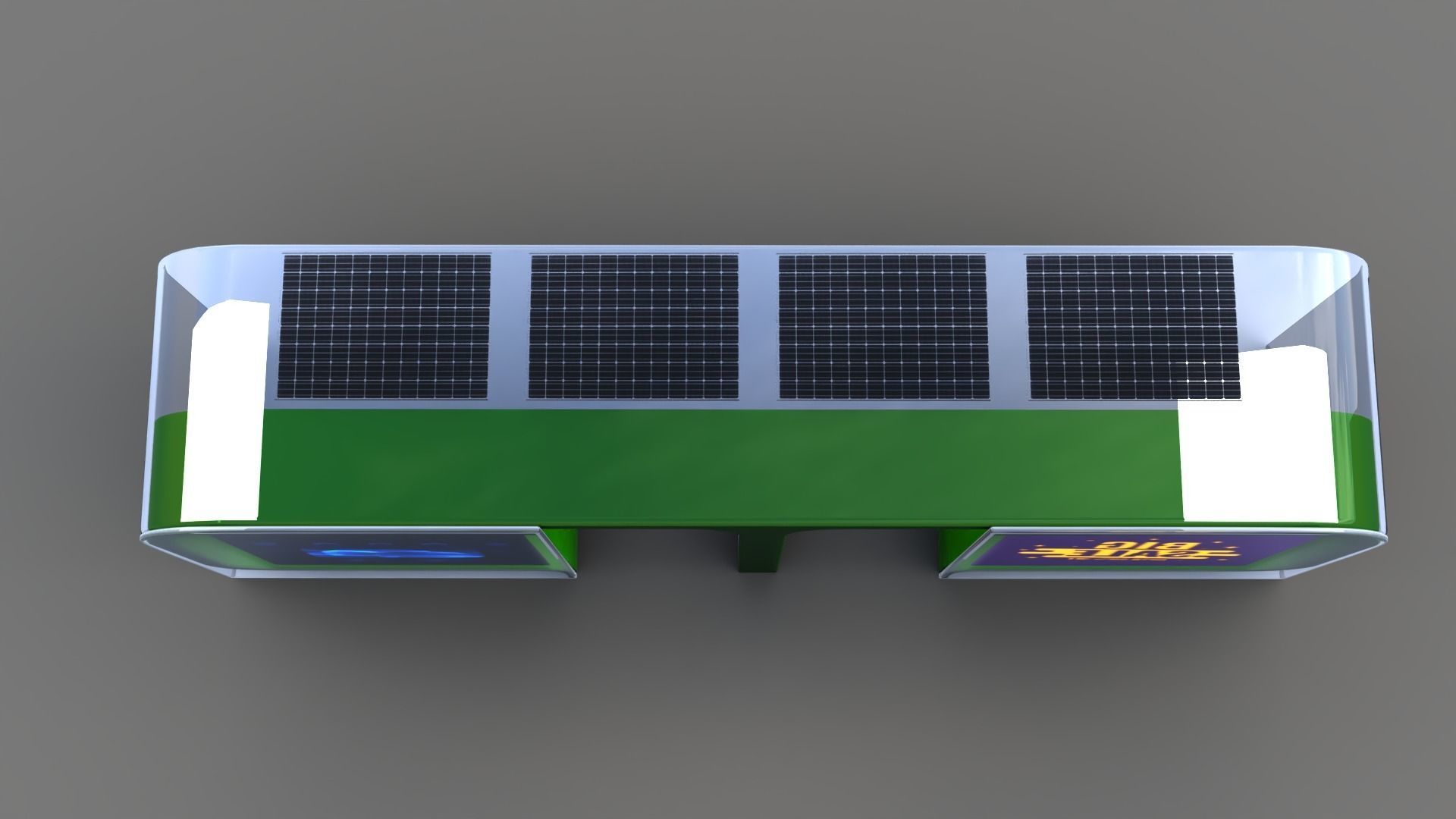 Bus Stop Low-poly 3D model_31