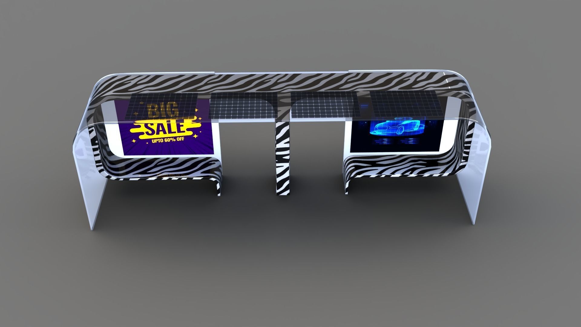 Bus Stop Low-poly 3D model_22