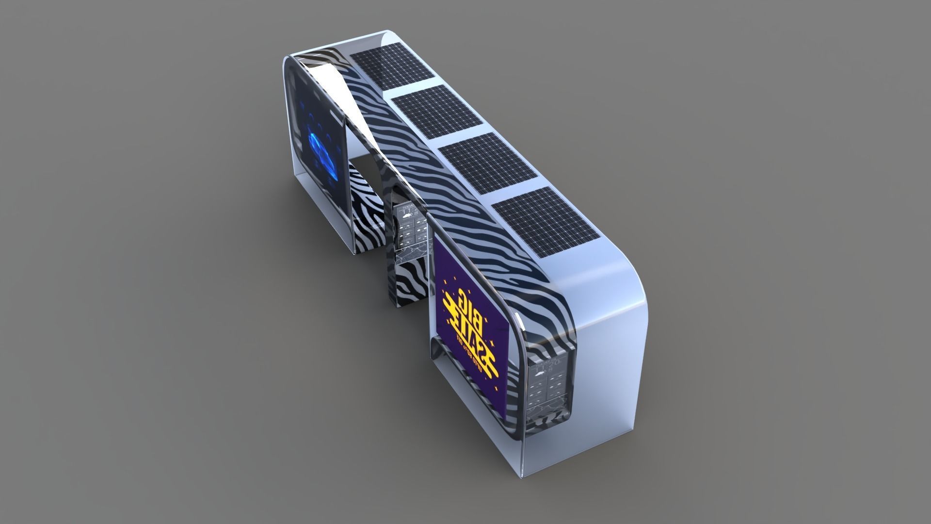 Bus Stop Low-poly 3D model_18