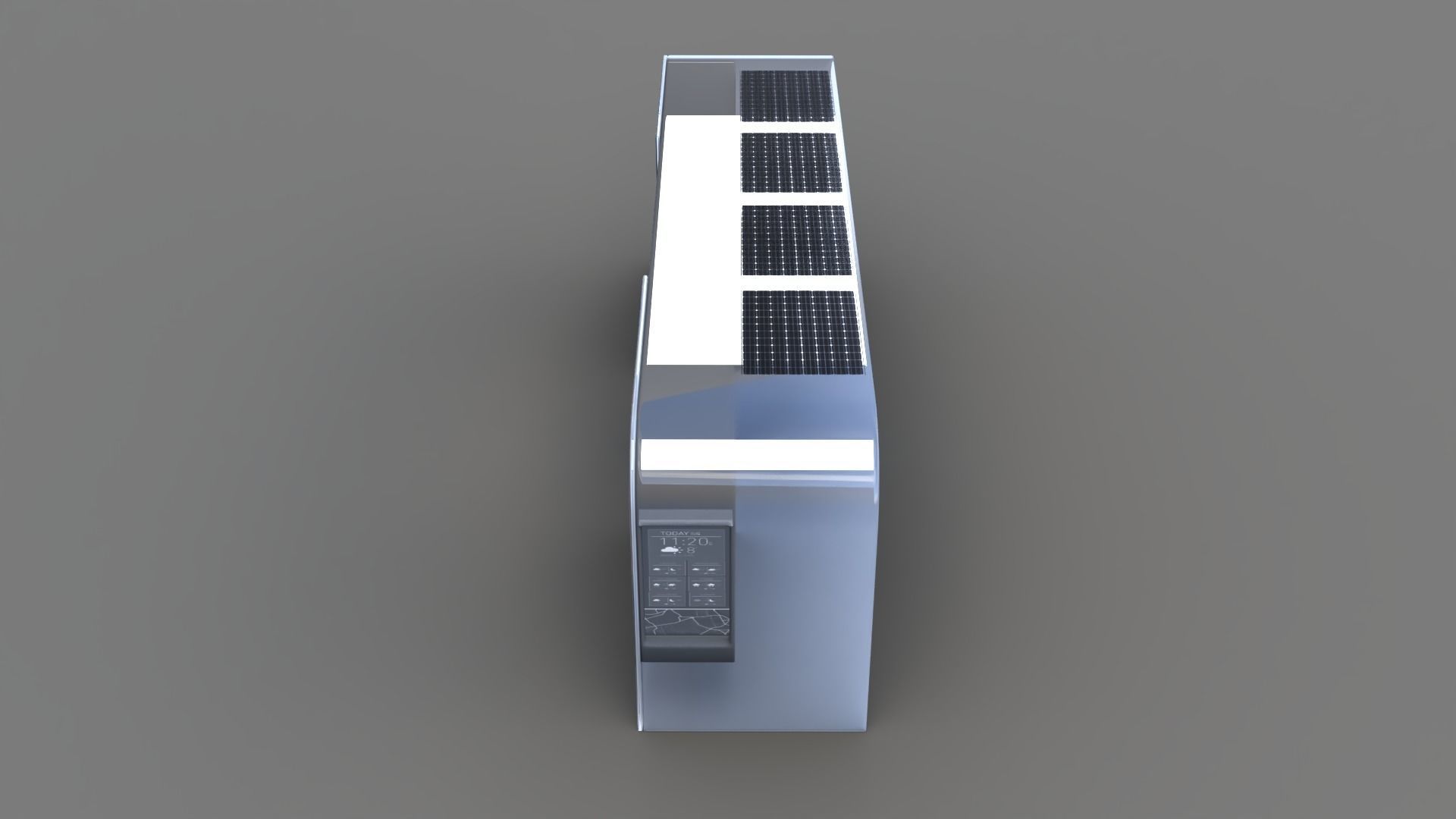 Bus Stop Low-poly 3D model_5