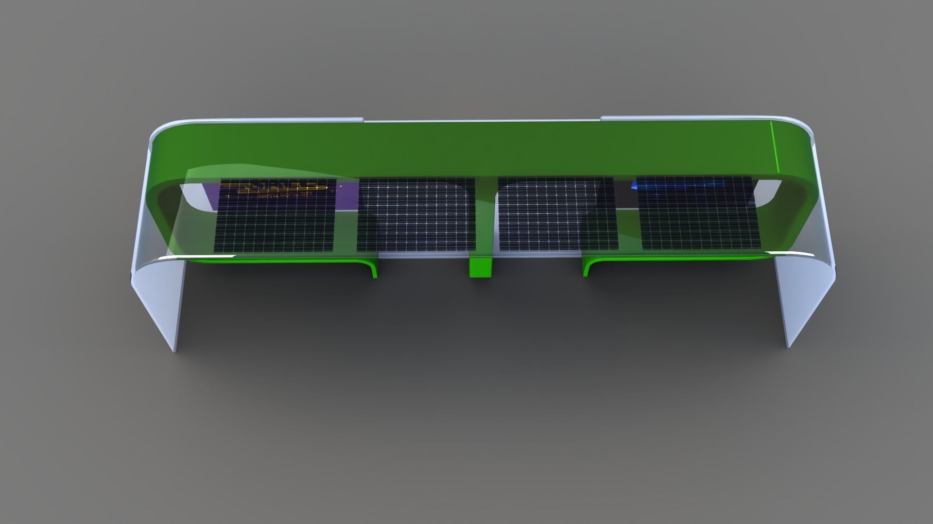Bus Stop Low-poly 3D model_32