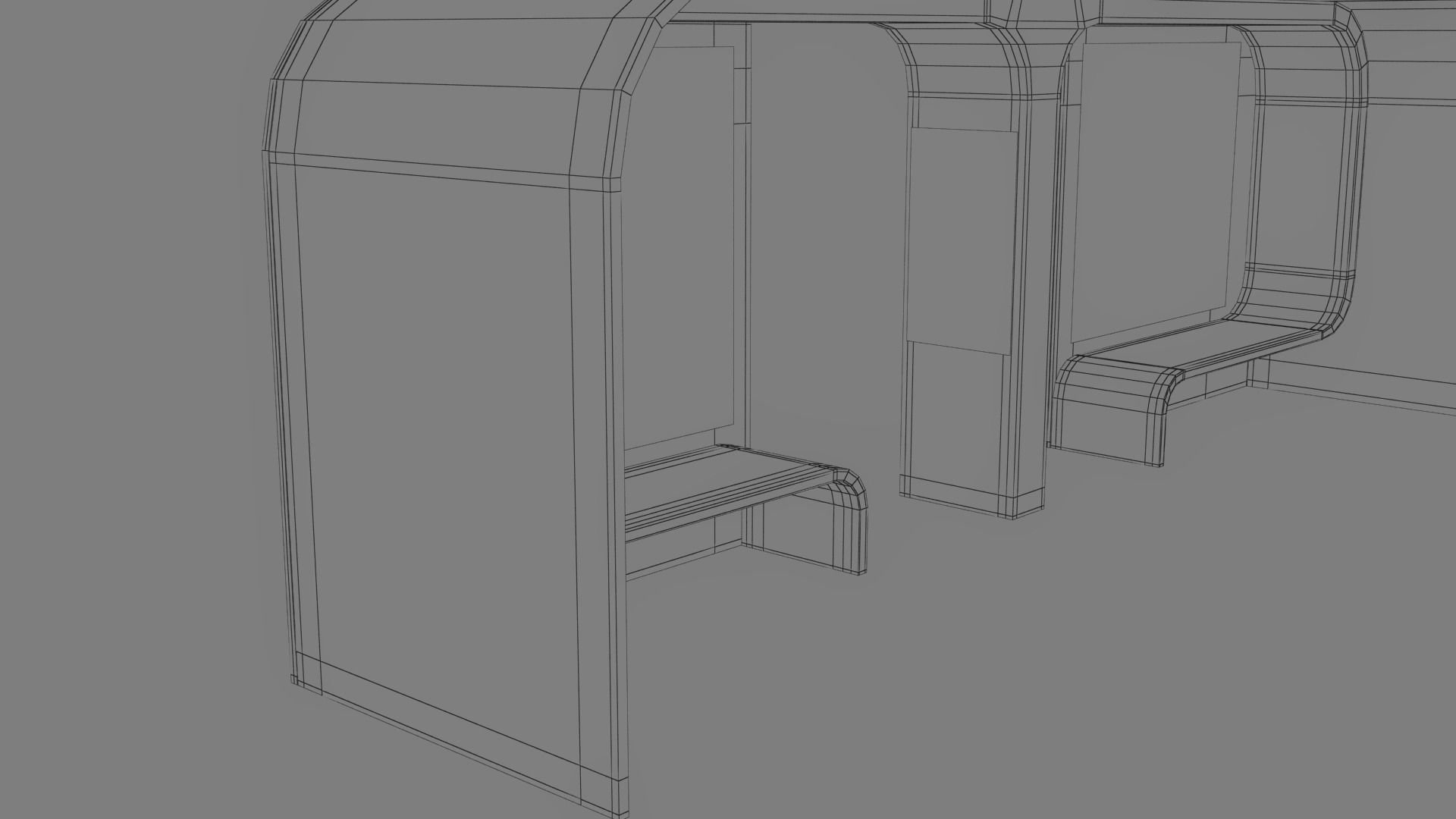 Bus Stop Low-poly 3D model_47