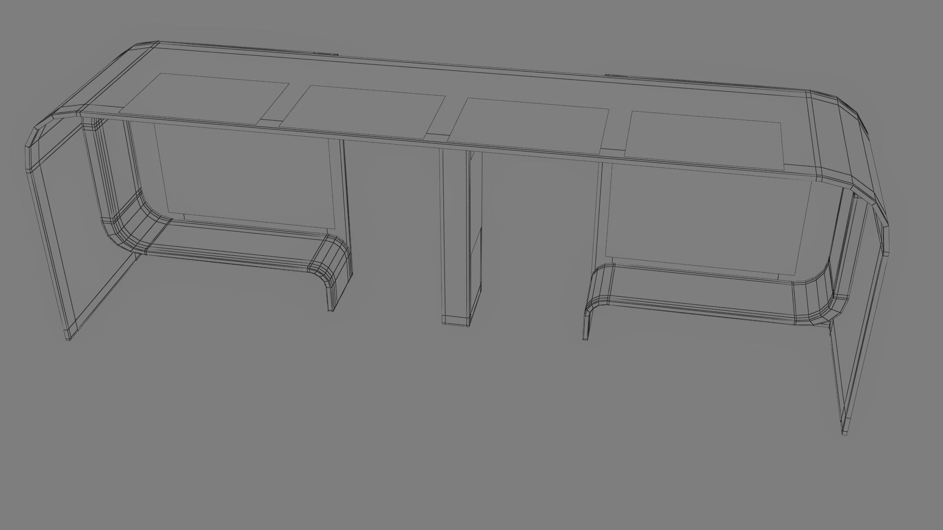 Bus Stop Low-poly 3D model_37