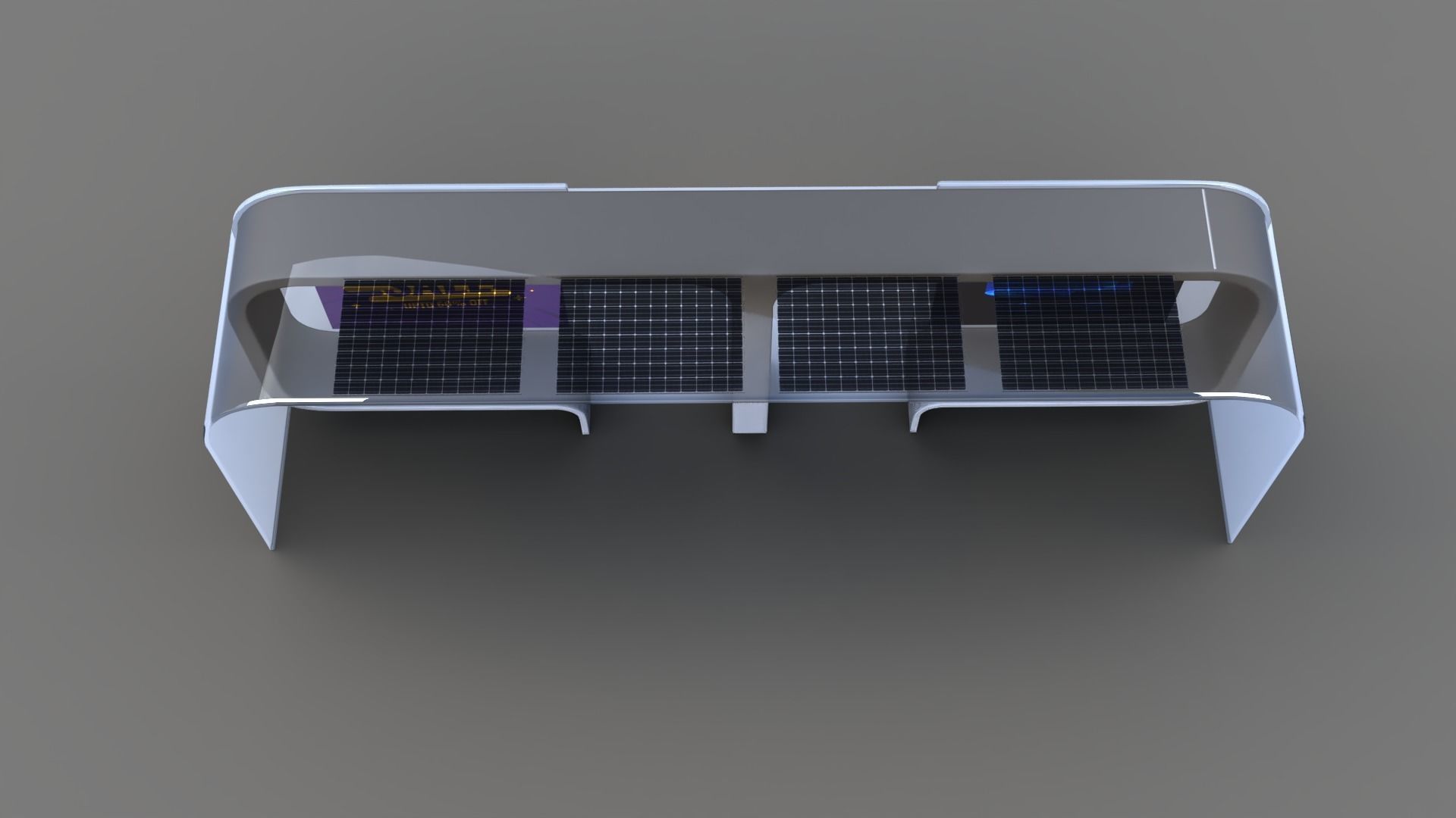 Bus Stop Low-poly 3D model_8