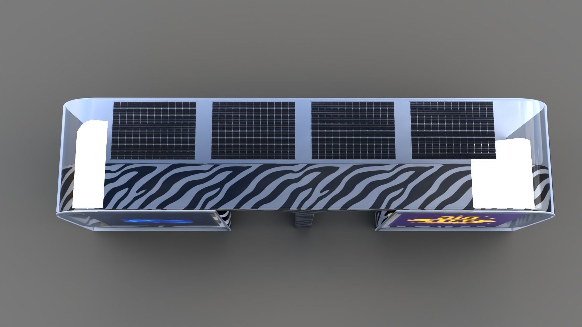 Bus Stop Low-poly 3D model_19