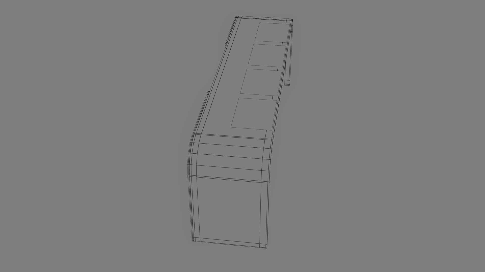 Bus Stop Low-poly 3D model_41