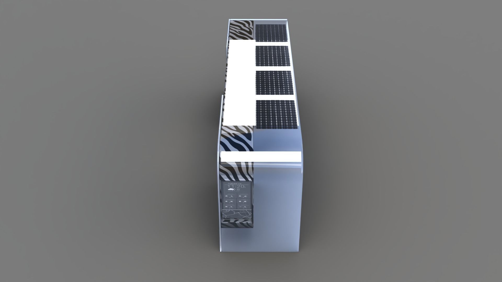 Bus Stop Low-poly 3D model_17