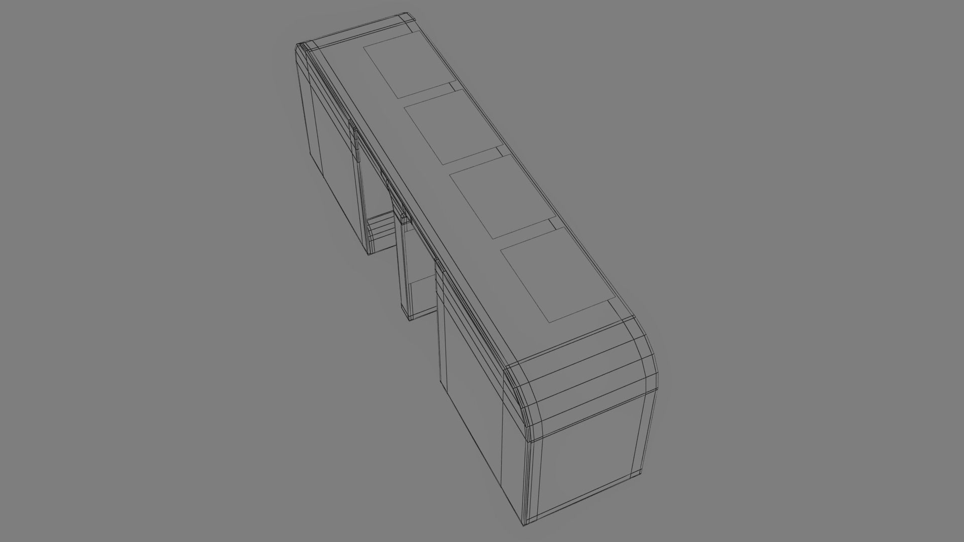 Bus Stop Low-poly 3D model_42