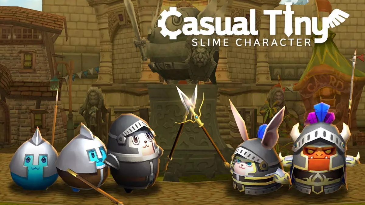 Casual Tiny Slime - Spear Pack Low-poly 3D model_0