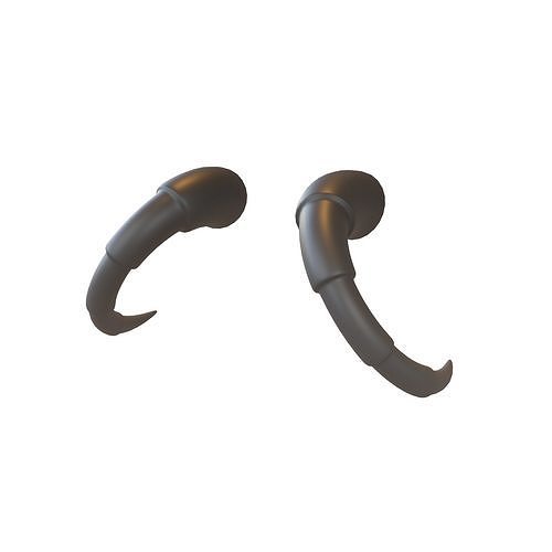 Demon Horn v3 006 Low-poly 3D model