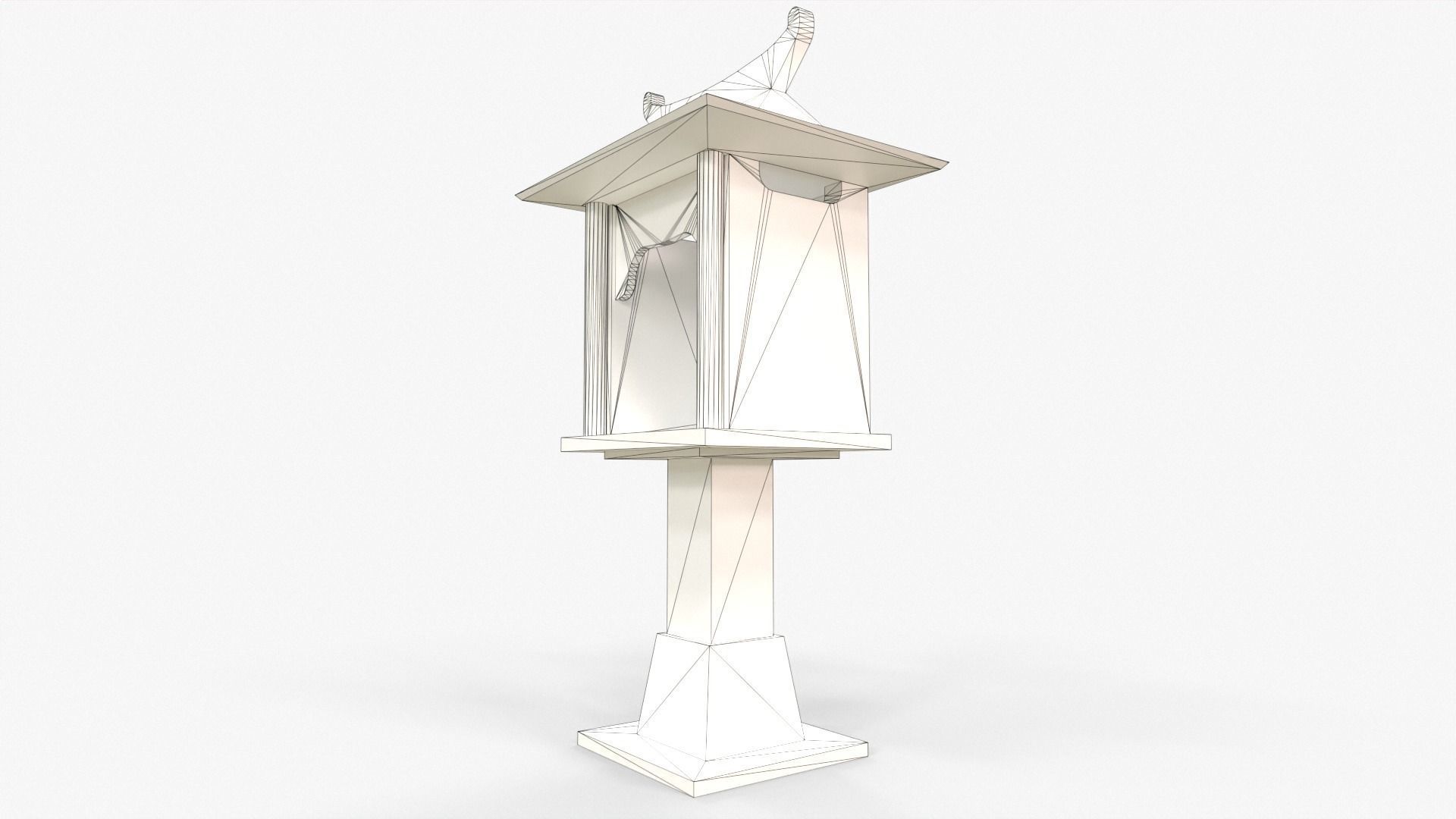 Buddhist altar chinese Low-poly 3D model_9