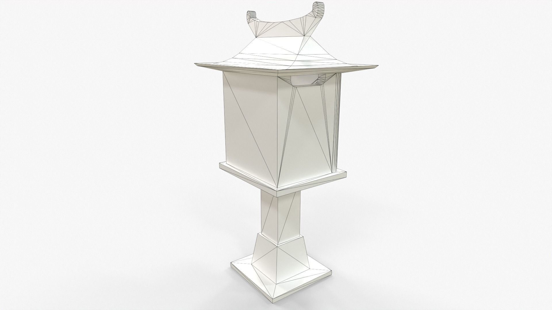 Buddhist altar chinese Low-poly 3D model_8