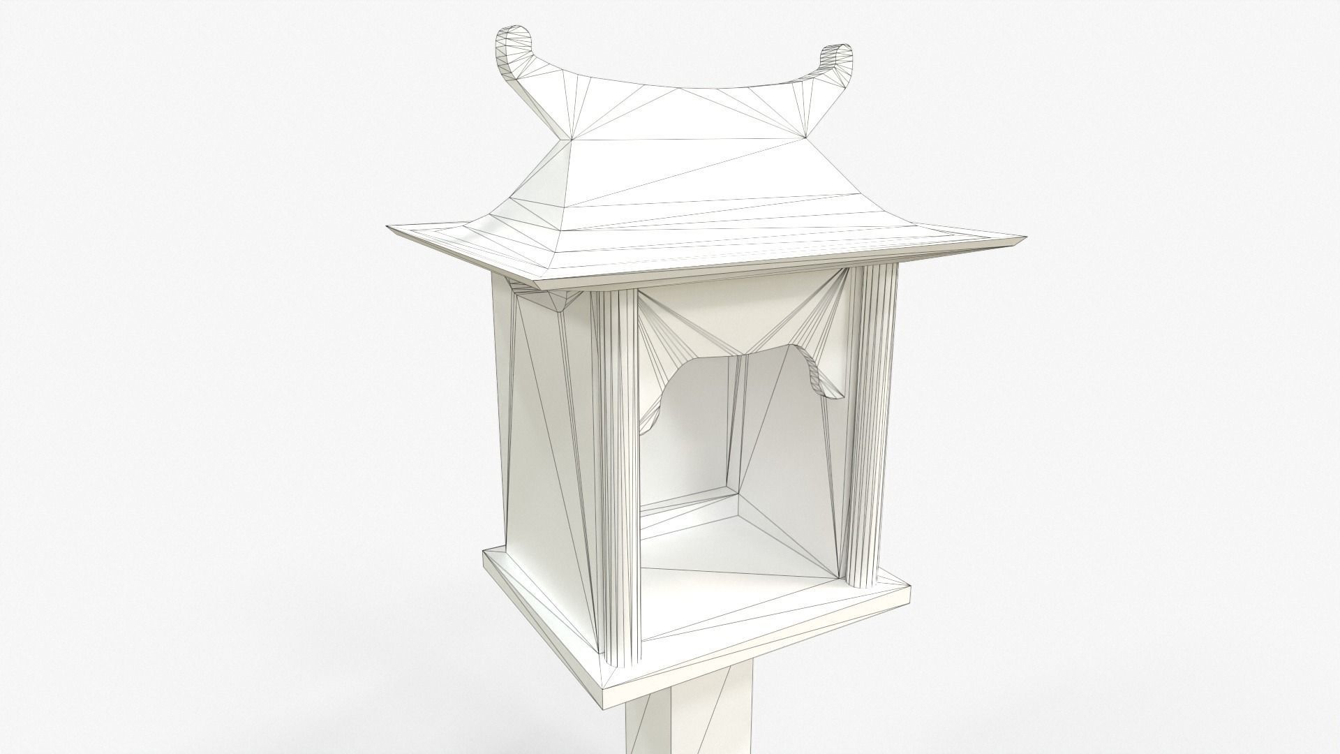 Buddhist altar chinese Low-poly 3D model_10