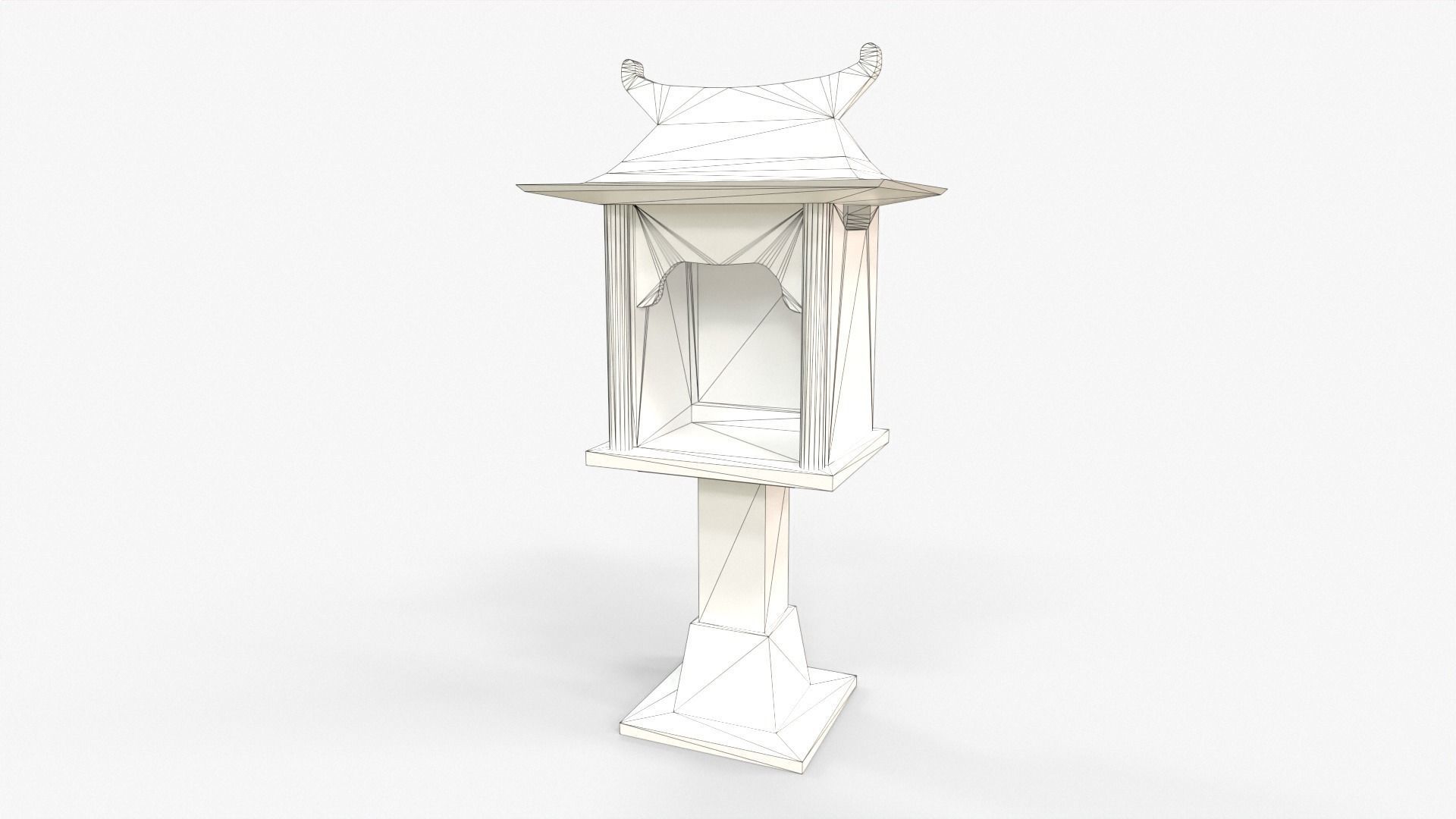 Buddhist altar chinese Low-poly 3D model_11